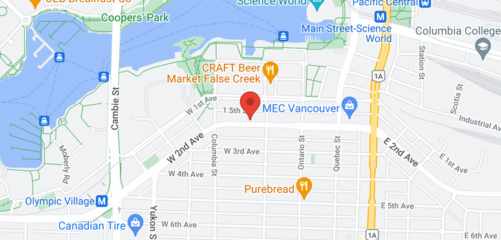 map of 621 159 W 2ND AVENUE